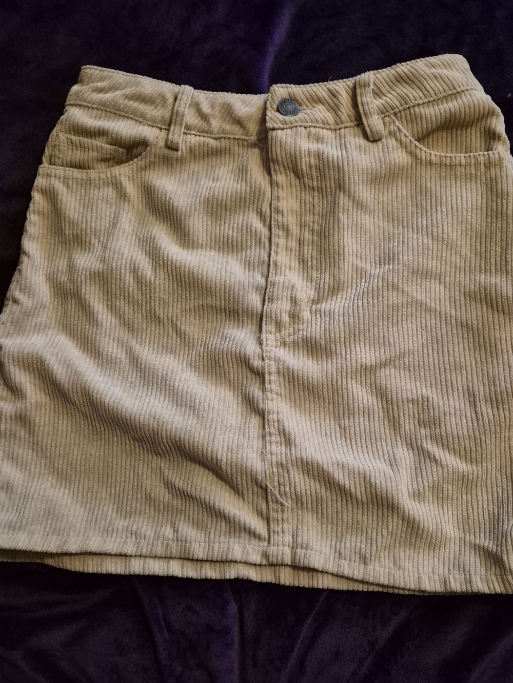 Dolls Kill (Motel) Tan Corduroy Mini Skirt